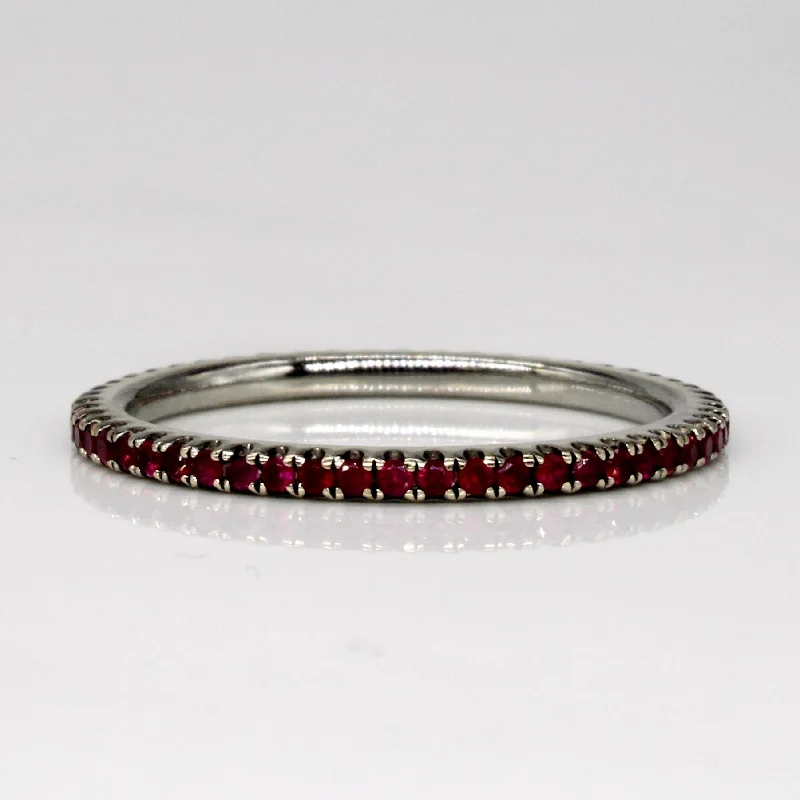 Ruby Eternity 18k Ring | 0.32ctw | SZ 6.25 |