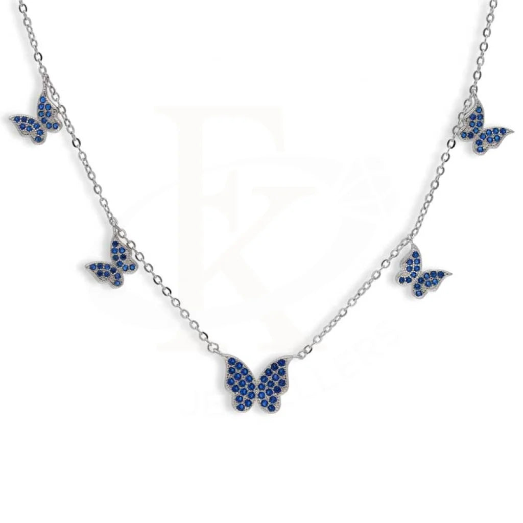 Sterling Silver 925 Butterflies Necklace - FKJNKLSL2977