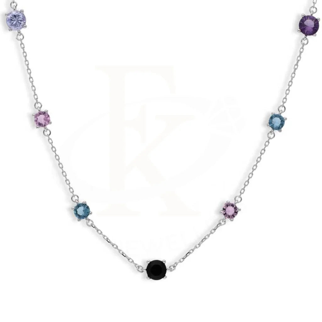 Sterling Silver 925 Solitaires Necklace - FKJNKLSL2927