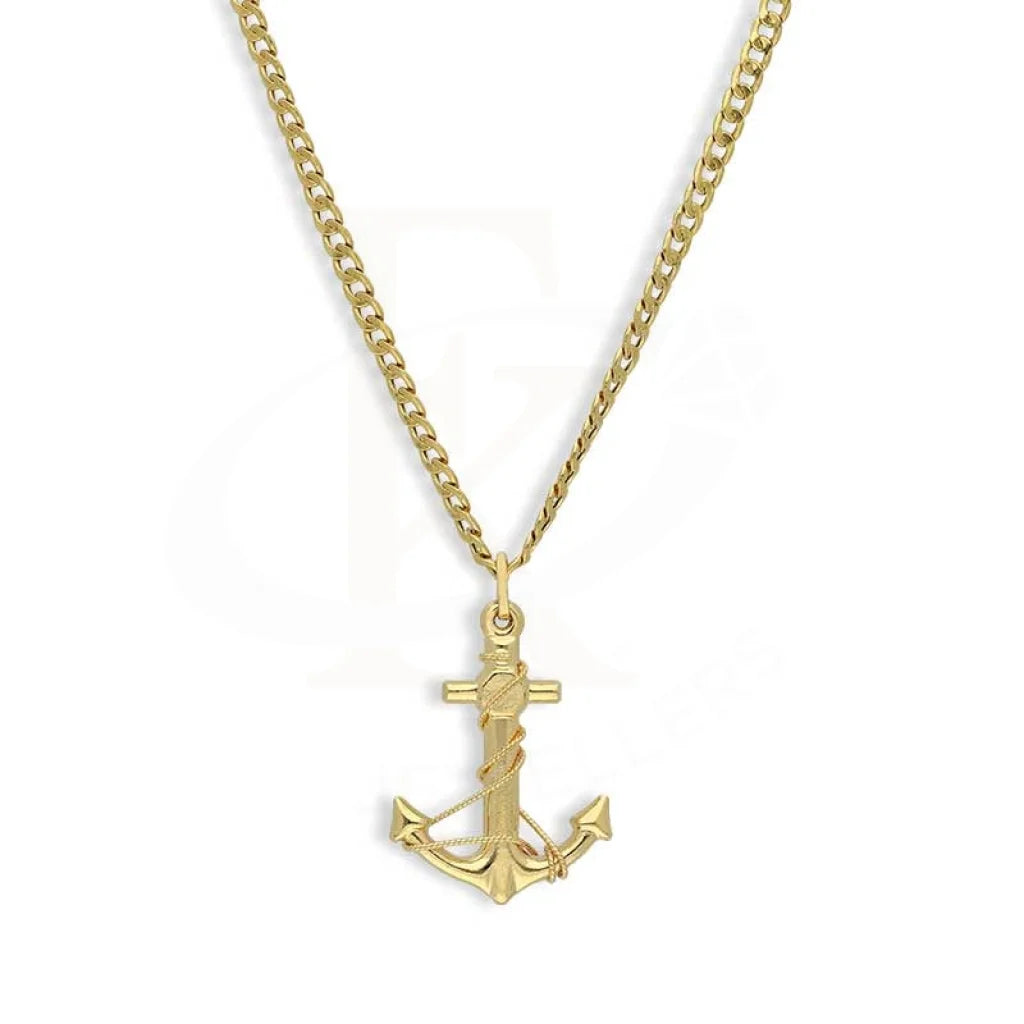 Gold Necklace (Chain With Anchor Pendant) 18KT - FKJNKL18K3129