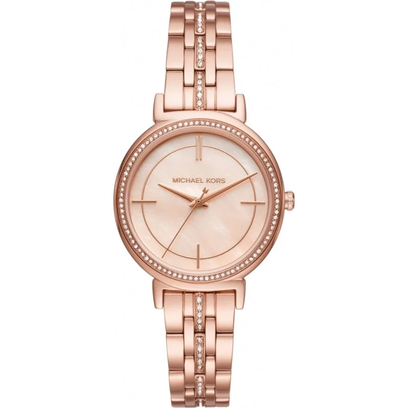 Michael Kors Ladies Stone Set Dial Rose Gold Model MK3643