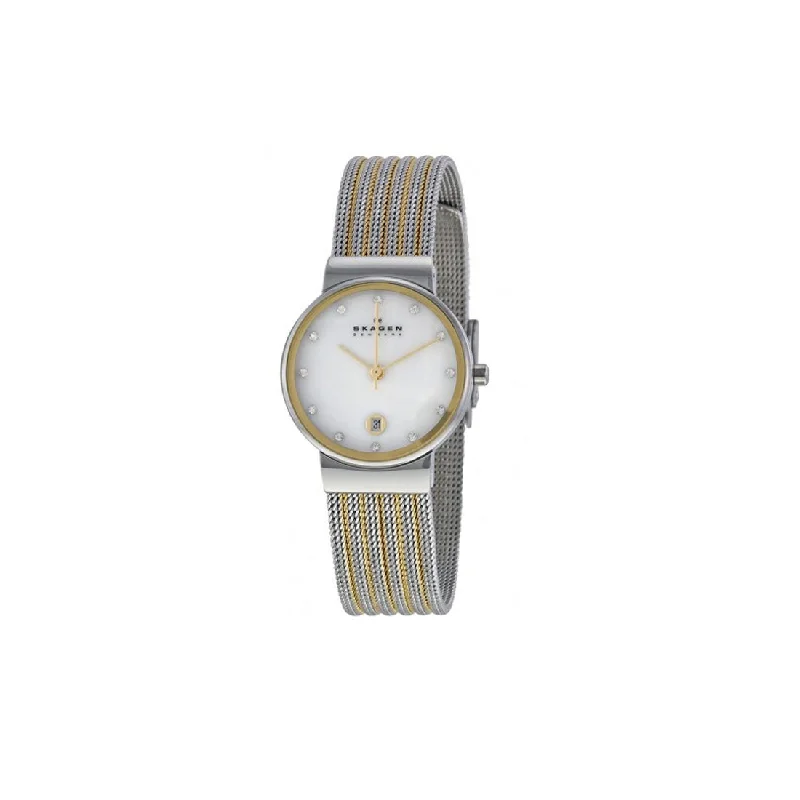 Skagen Ancher Ladies 2 Tone Watch 355SSGS