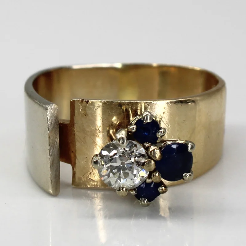 High Set Diamond & Sapphire Ring | 0.60ct | 0.45ct | SZ 9.75 |