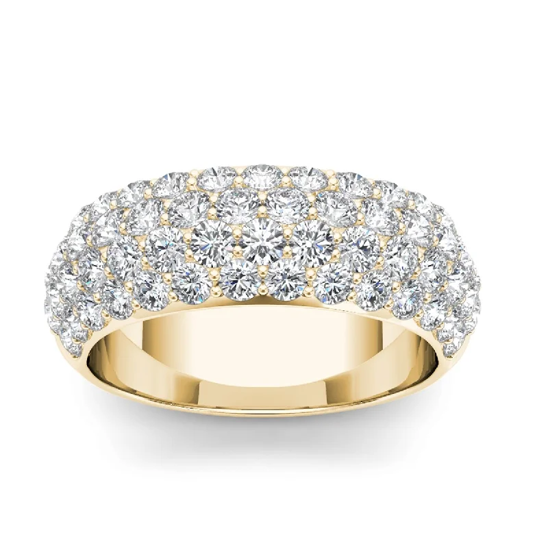 De Couer IGI Certified 14k Yellow Gold 2ct TDW Diamond Wedding Band