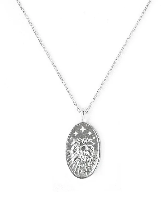 Leo Silver Zodiac Necklace