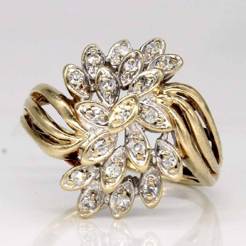 Diamond Bypass Ring | 0.10ctw | SZ 6.25 |