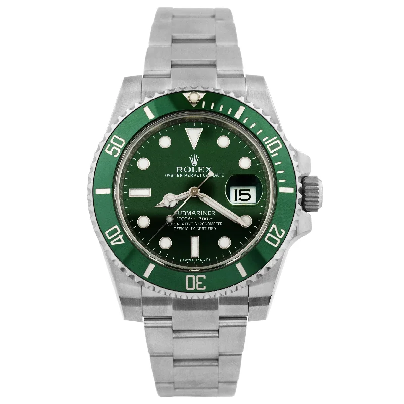 Rolex Submariner 40mm Green Dial Watch Ref# 116610LV