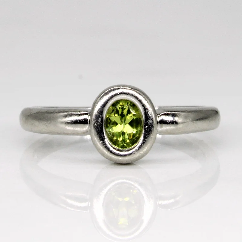 Bezel Set Peridot Ring | 0.30ct | SZ 6.25 |