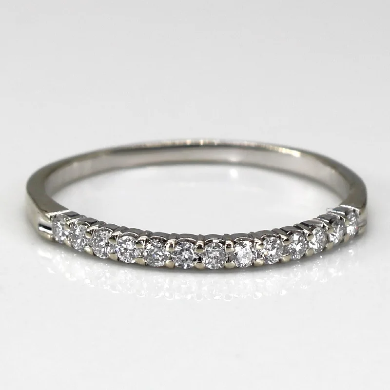 Pave Diamond Semi Eternity Ring | 0.26ctw | SZ 9.5 |