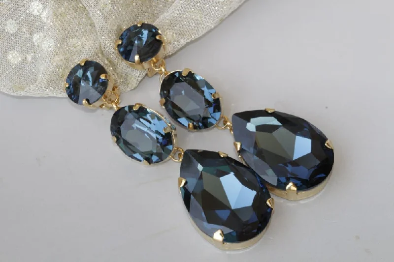 BLUE DROP EARRINGS