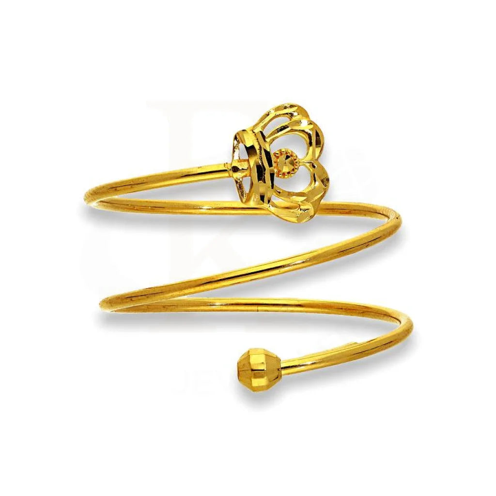 Gold Spiral Ring with Crown in 18KT - FKJRN18K2176