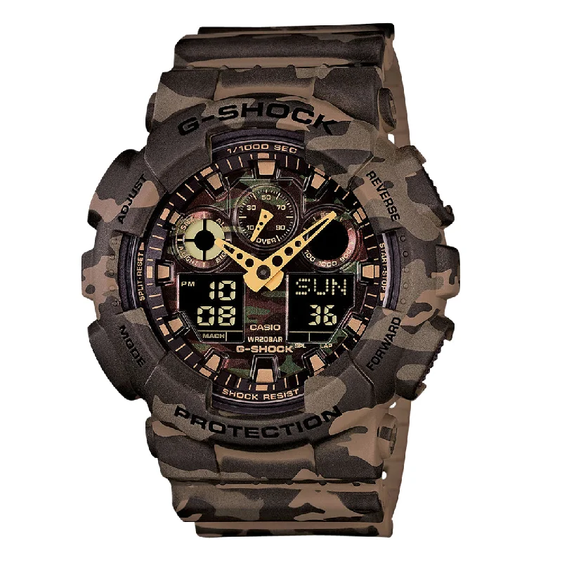 Casio G-Shock Camo Analogue Watch Model-GA-100CM-5A