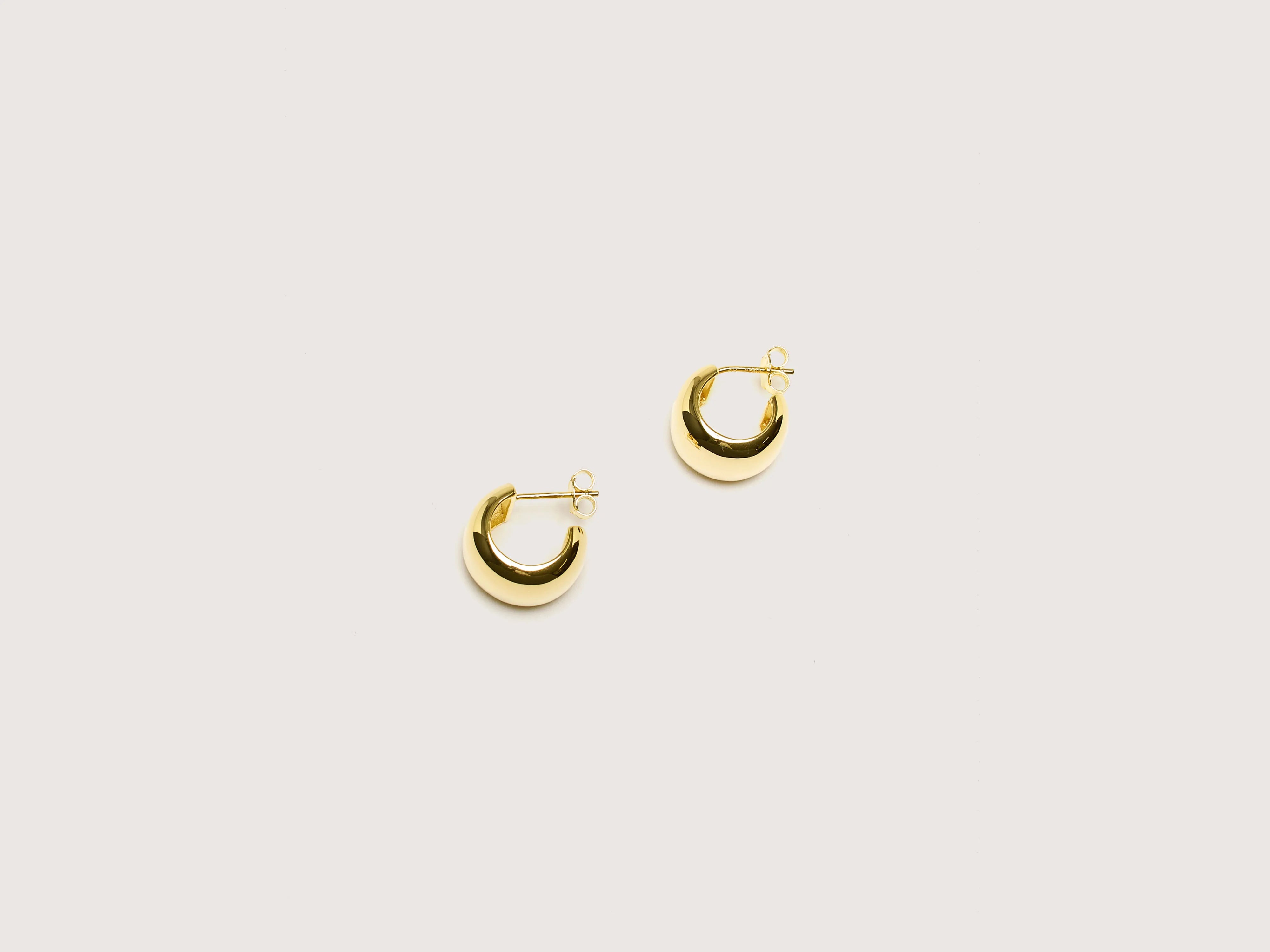 Reflection Small Gold Hoop Earrings (251 / W / GOLD)