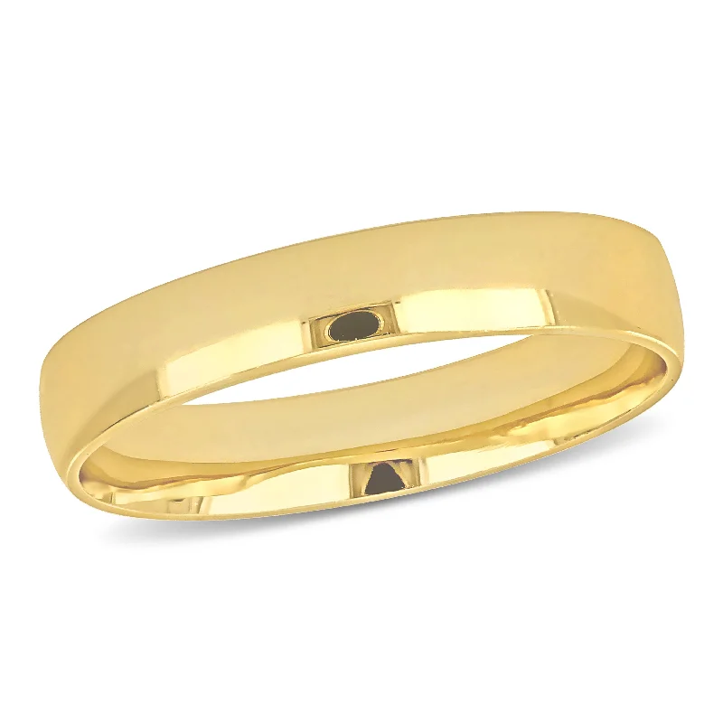 Miadora 4mm Polished Finish Wedding Band in 14k Yellow Gold