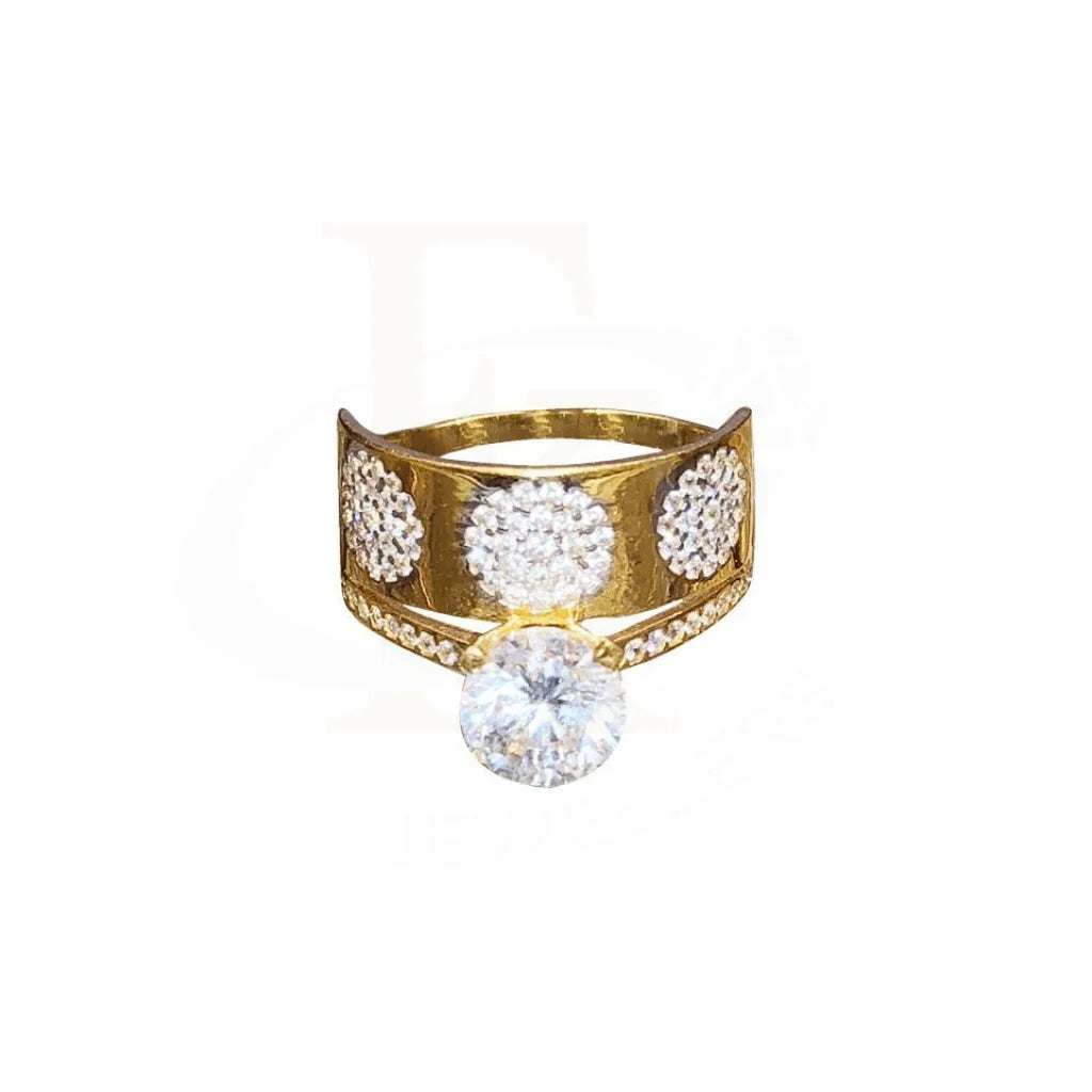 Gold Solitaire Ring 22KT - FKJRN1433