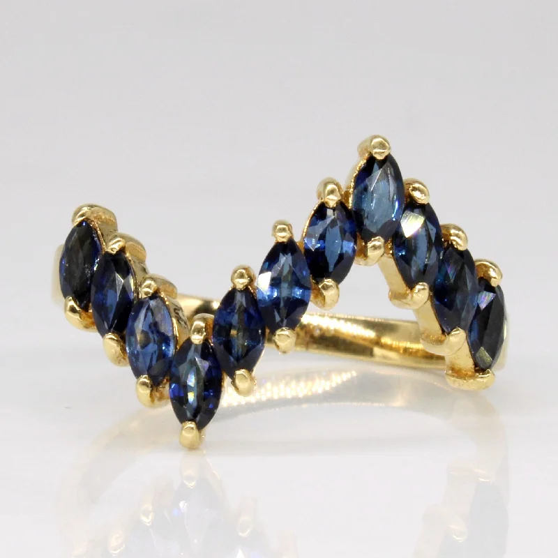 Marquise Cut Sapphire Ring | 0.78ctw | SZ 7.75 |