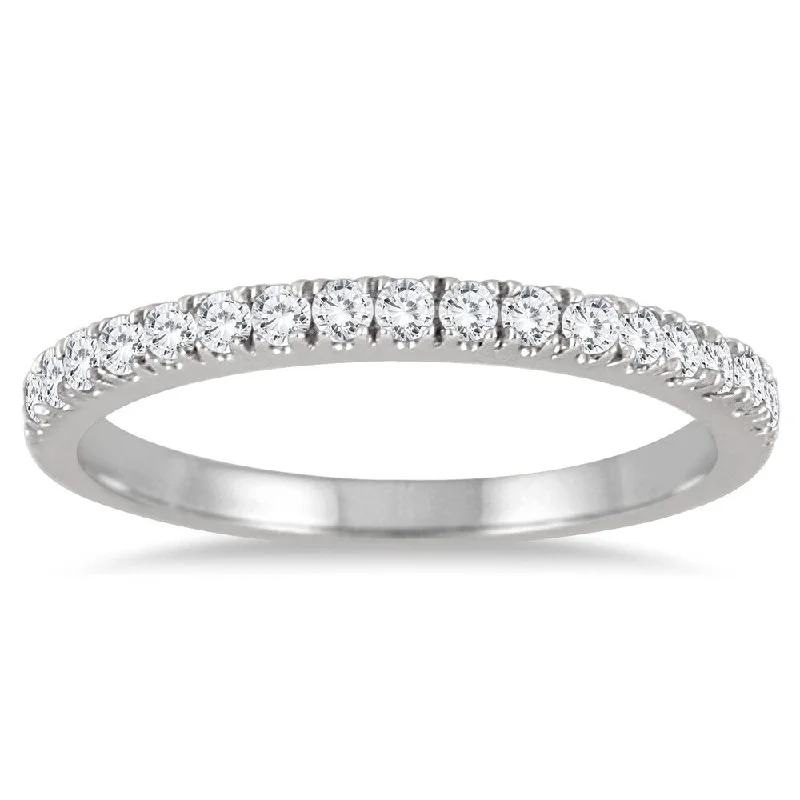 1/3 Carat TW Diamond Wedding Band in 10K White Gold