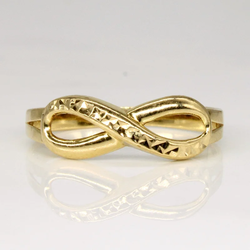 18k Yellow Gold Infinity Ring | SZ 7 |