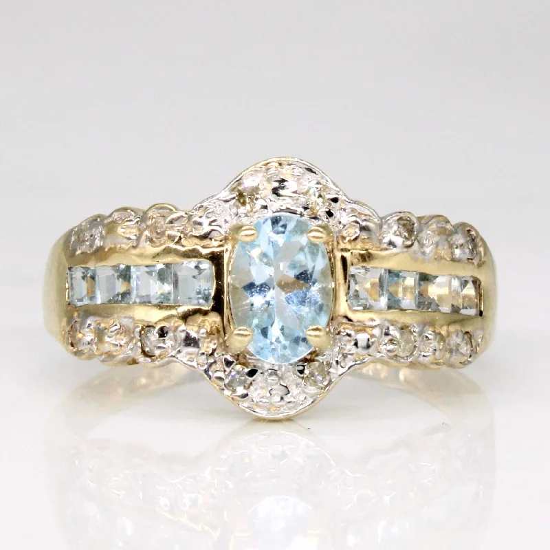 Topaz & Diamond Cocktail Ring | 0.86ctw, 0.06ctw | SZ 7 |