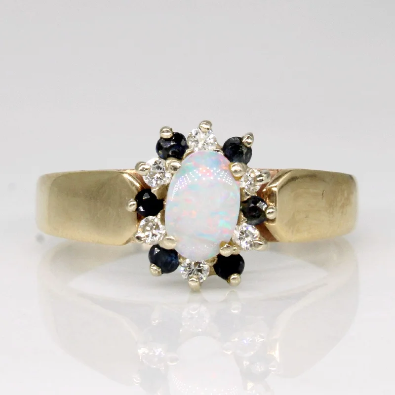 Multi Gem Halo Ring | 0.38ctw | SZ 6.75 |