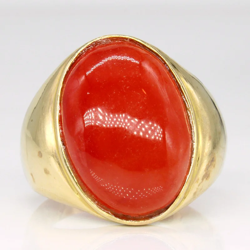 Carnelian Cocktail Ring | 13.50ct | SZ 11.5 |