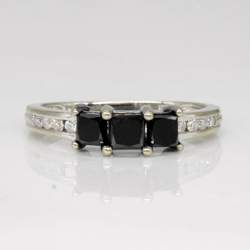 Black & White Diamond 10k Ring | 0.36ctw, 0.06ctw | SZ 6 |