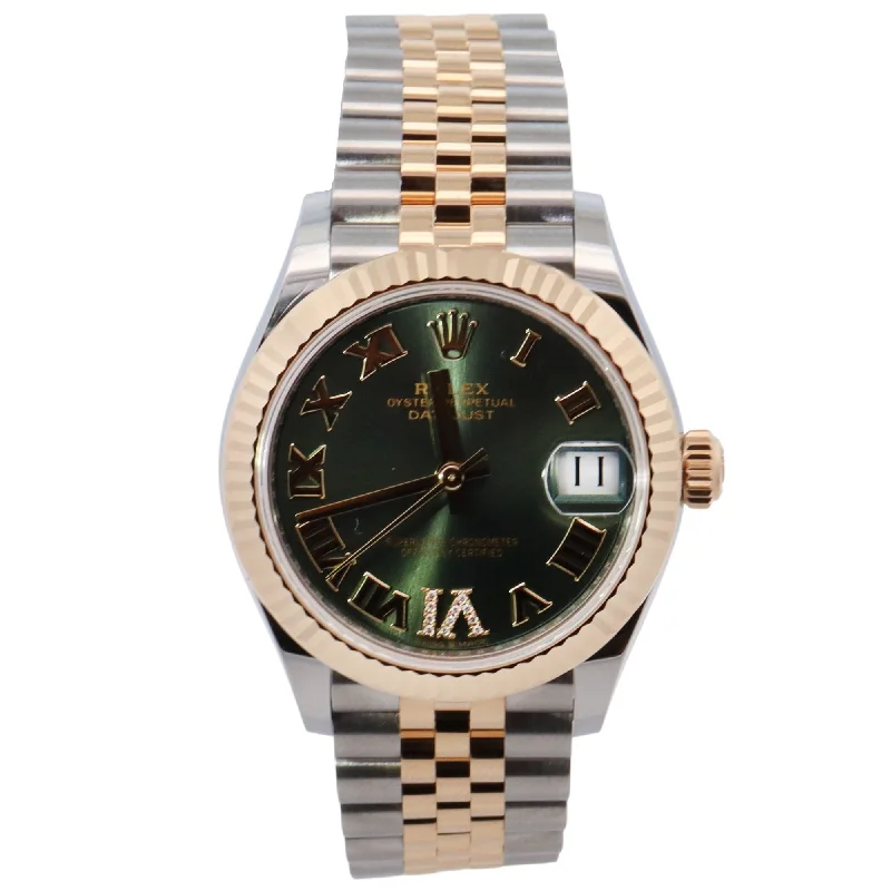 Rolex Datejust 31mm Green Dial Watch Ref# 278273