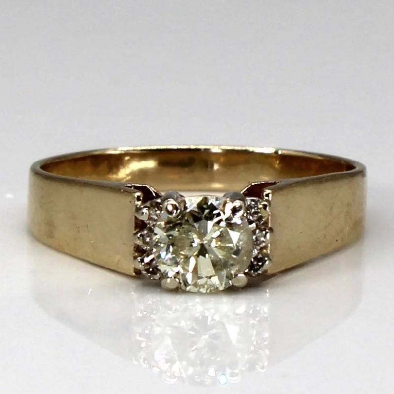 Diamond Classic Gold 10k Ring | 0.71ctw | SZ 7.75 |