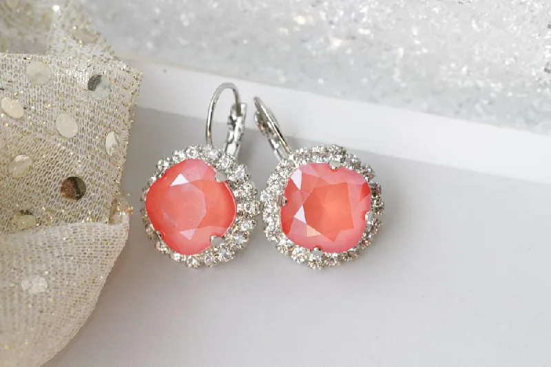 RED SPARKLY EARRINGS