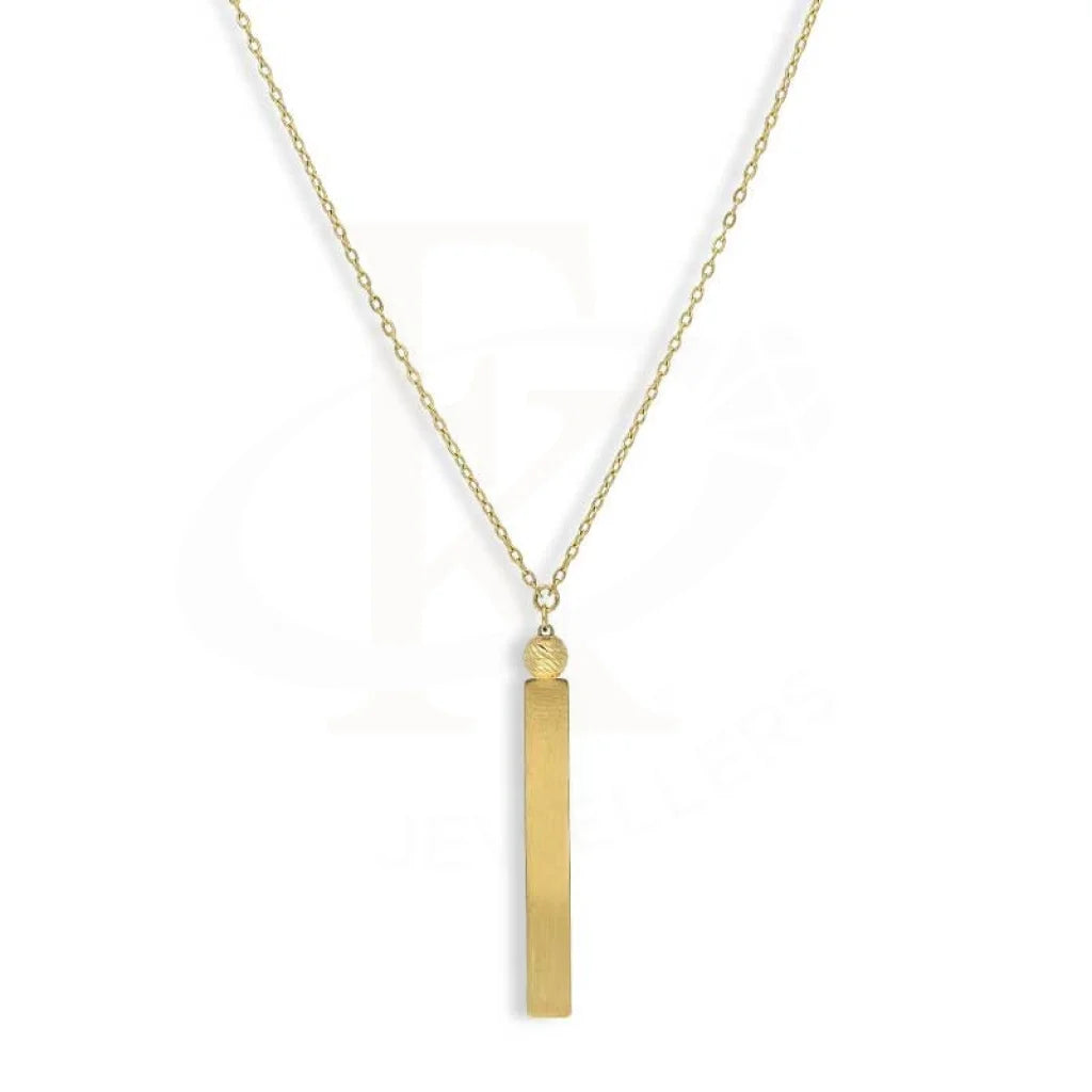 Gold Name Bar Necklace 18KT - FKJNKL18K3149