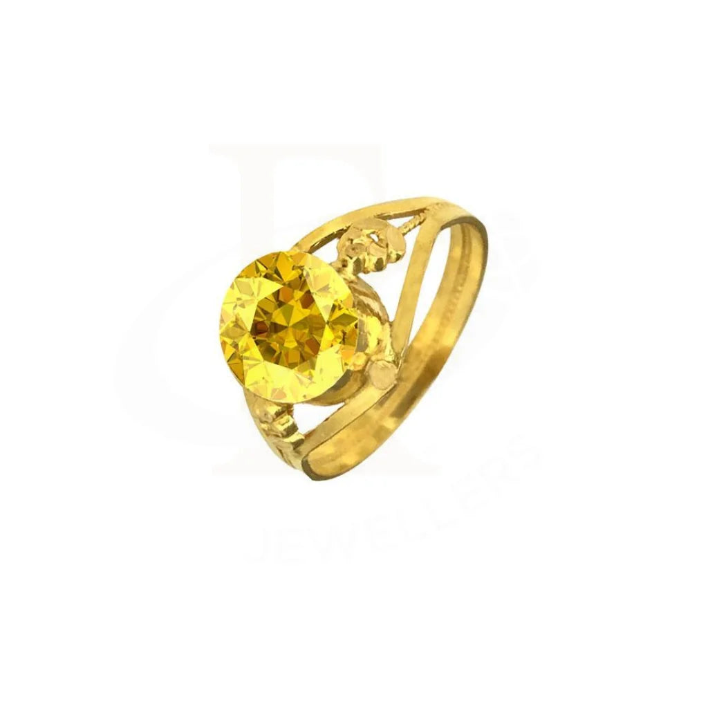 Gold Solitaire Ring 22KT - FKJRN1614