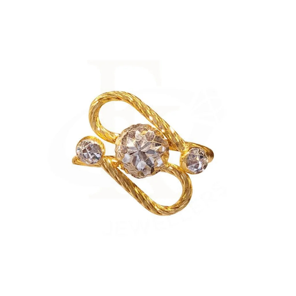 Gold Solitaire Ring 22KT - FKJRN1391