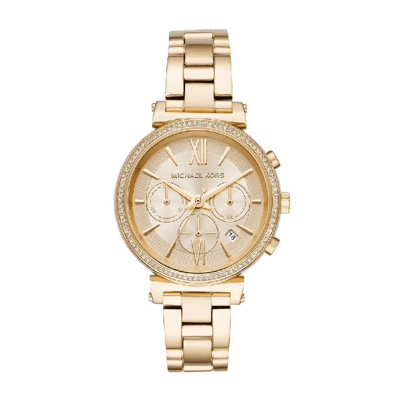 Michael Kors Ladies Sofie Chrono Gold Model MK6559