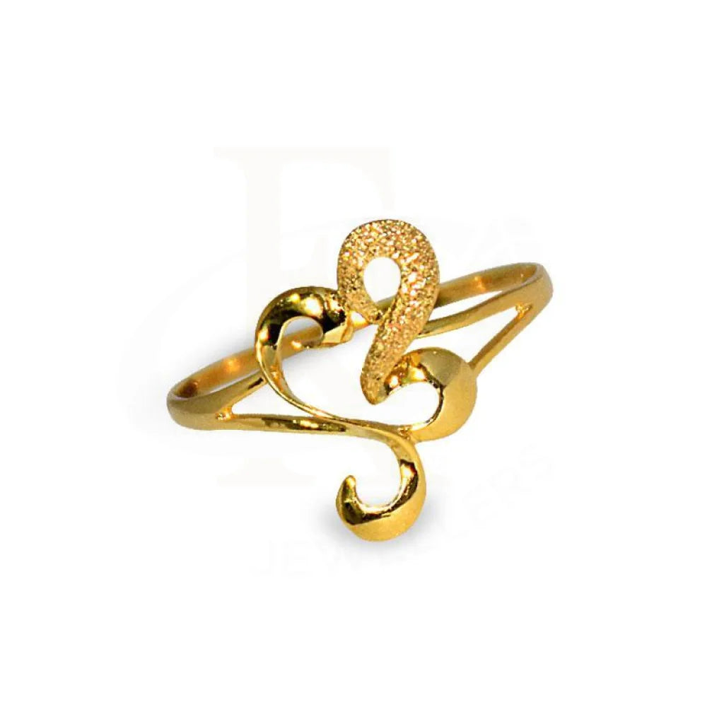 Gold Twisted Heart Ring 18KT - FKJRN1307