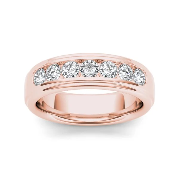 De Couer 14k Rose Gold 1ct TDW White Diamond Band