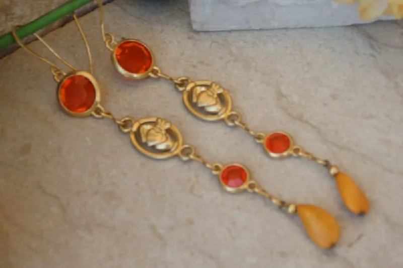 Orange earrings