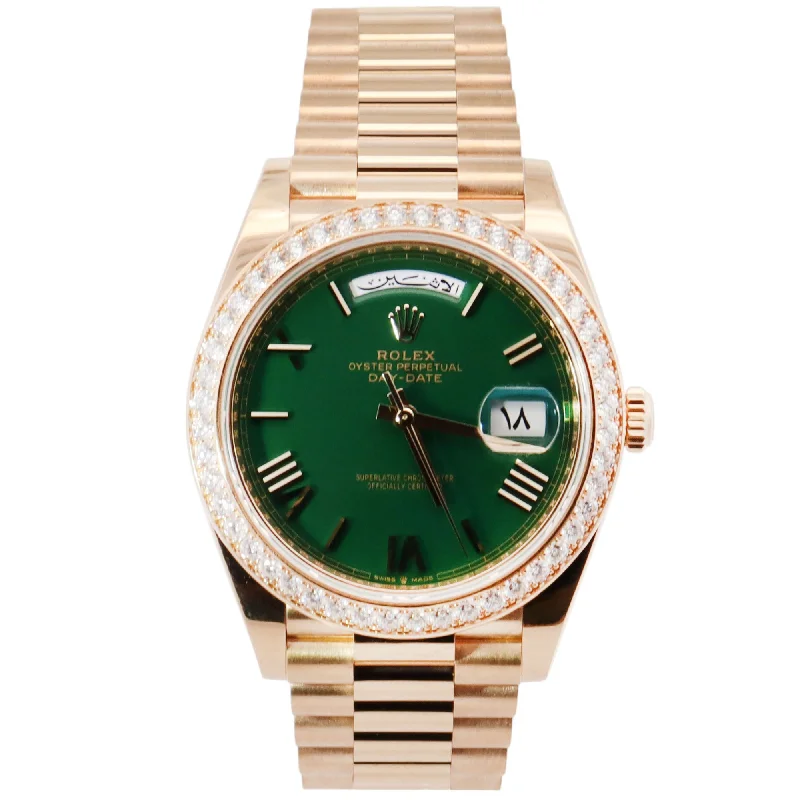 Rolex Day-Date 40mm Green Dial Watch Ref# 228348RBR