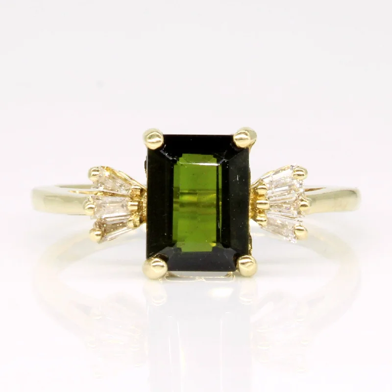 Tourmaline & Diamond Cocktail Ring | 1.40ct, 0.15ctw | SZ 7.5 |