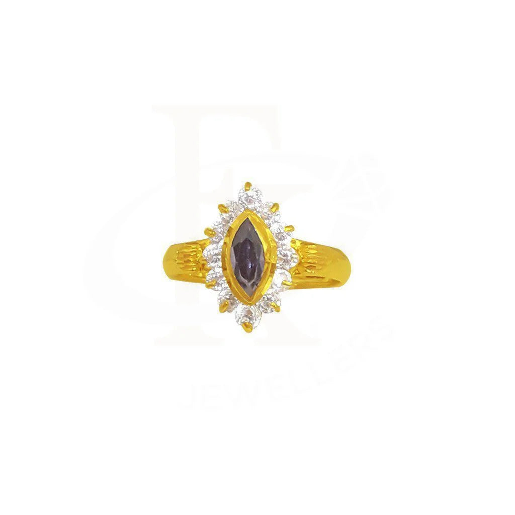 Gold Solitaire Ring 22KT - FKJRN1858