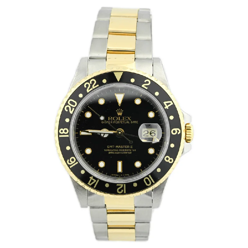 Rolex GMT-Master II 40mm Black Dial Watch Ref# 16713