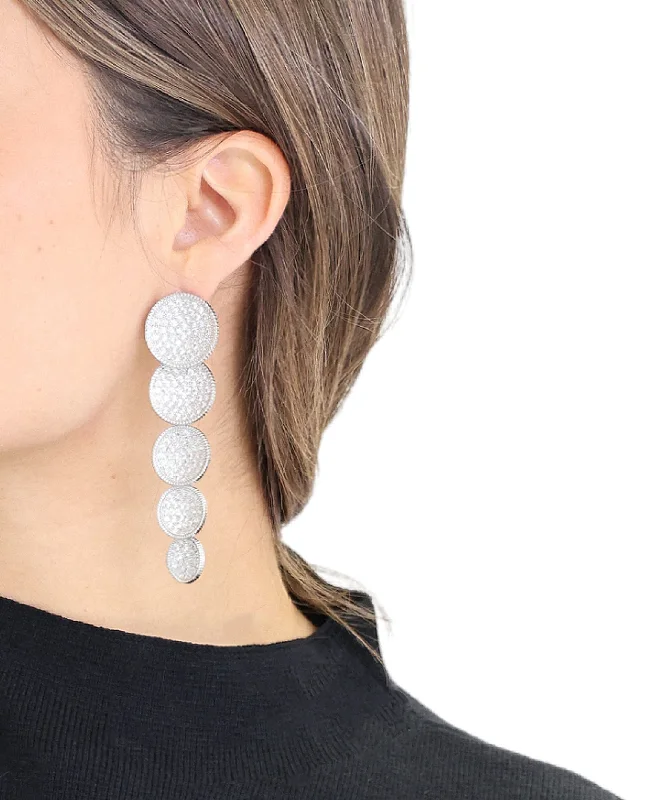 Disc Drop Earrings