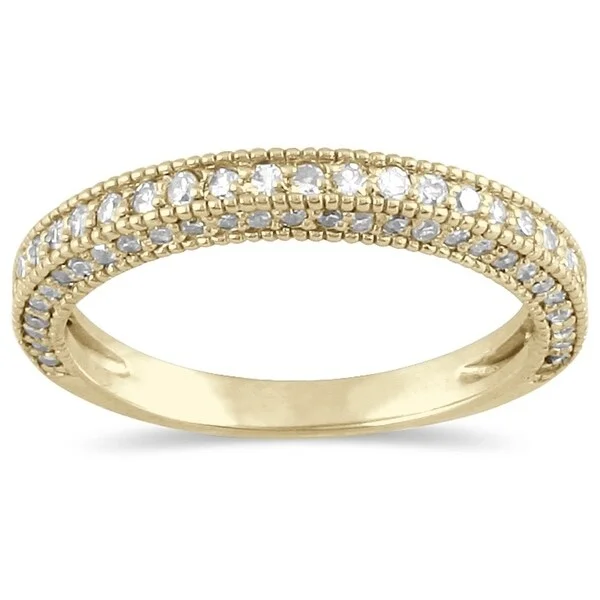 1/2 Carat TW Diamond Wedding Band in 10K Yellow Gold