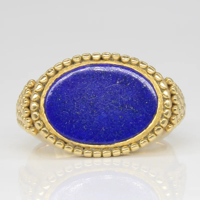 Lapis Lazuli Cocktail Ring | 2.43ct | SZ 7.5 |