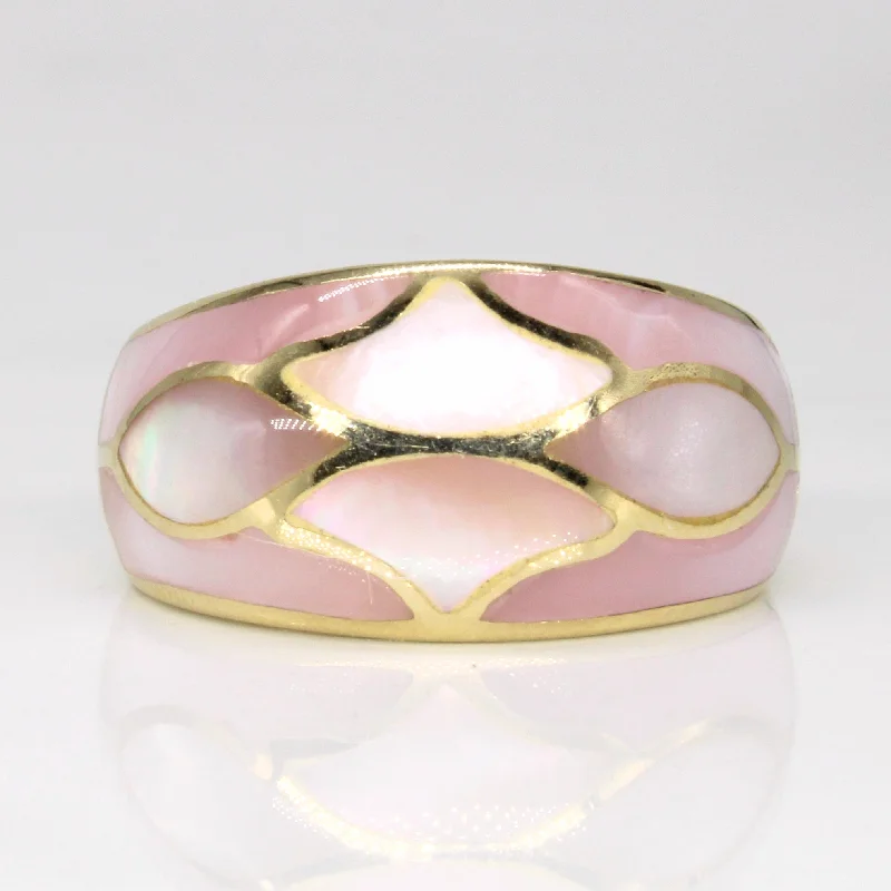 Mother of Pearl Inlay Ring | SZ 7.75 |