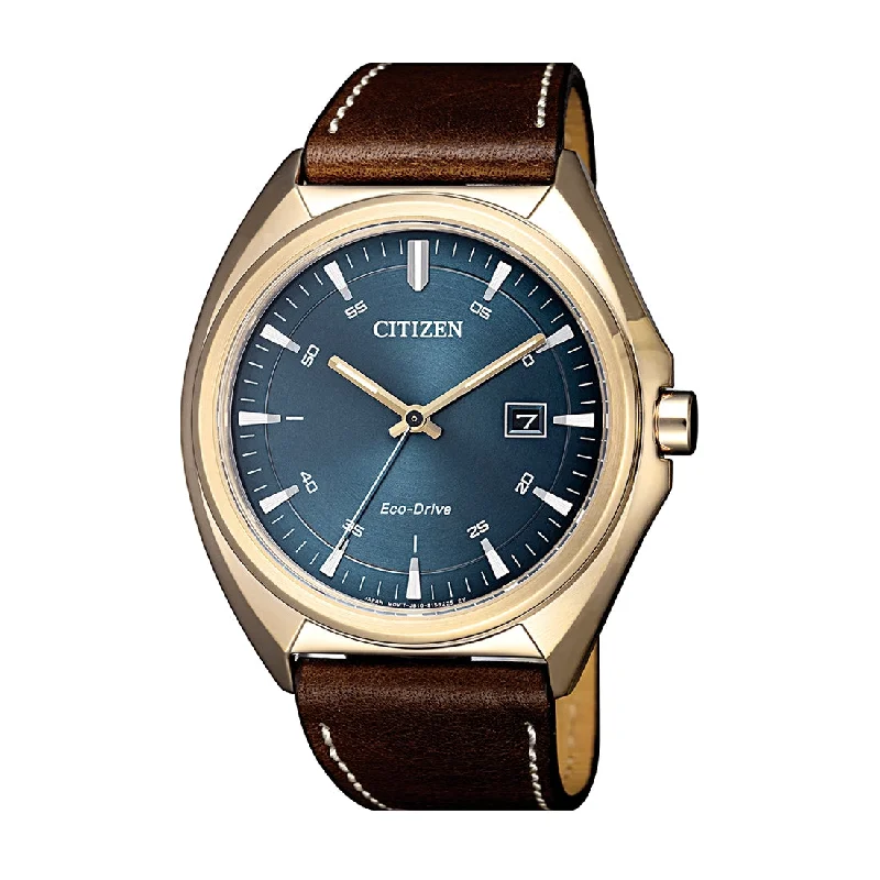 Citizen Eco Drive Brown Leather Mens Watch Model AW1573-11L