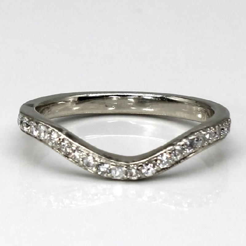 Pave Diamond Chevron 14k Ring | 0.27ctw | SZ 7 |