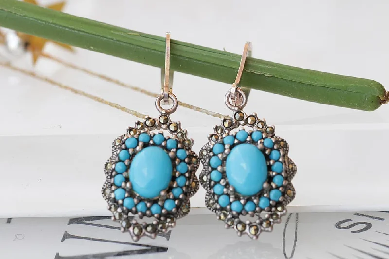 GENUINE TURQUOISE EARRINGS