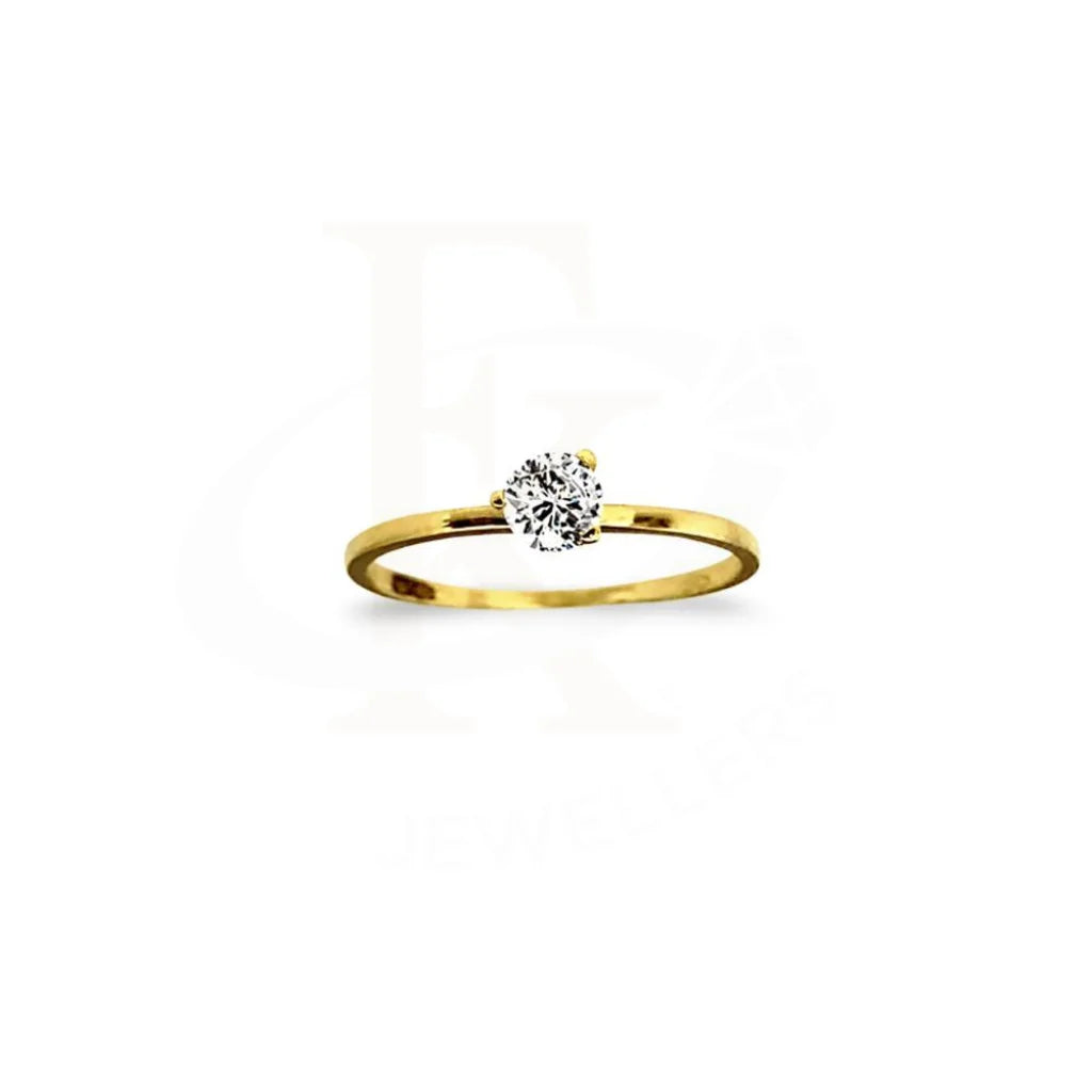 Gold Solitaire Ring 18KT - FKJRN1318