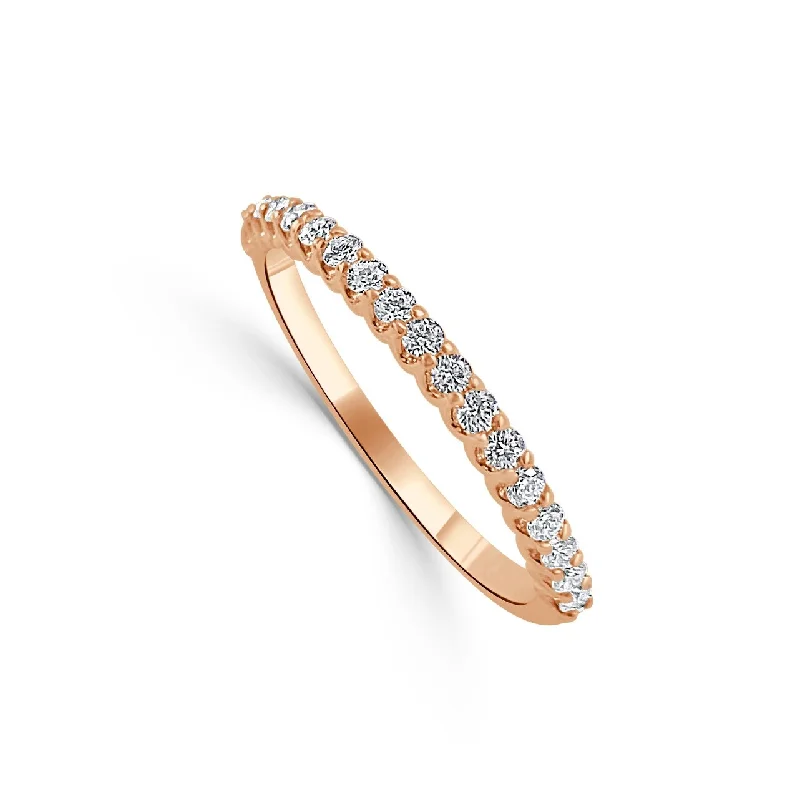 Joelle Diamond Wedding Band 14k Rose Gold 1/4 Cttw. Gifts for Her