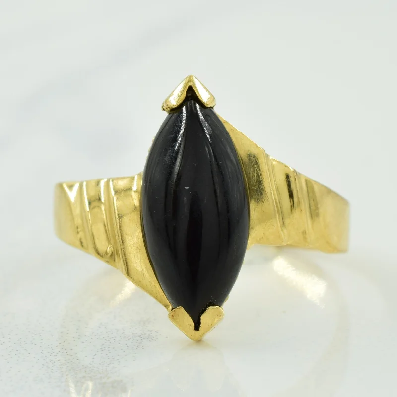 Black Onyx Bypass Ring | 1.20ct | SZ 8 |